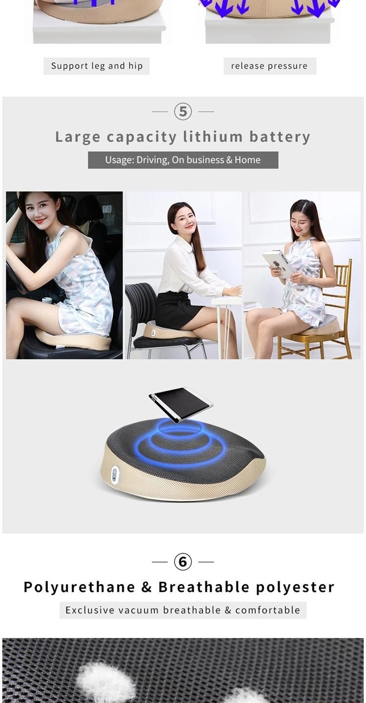 Soft Memory Foam Massage Seat Cushion for Automobile Beach Office Classroom Hip Massager