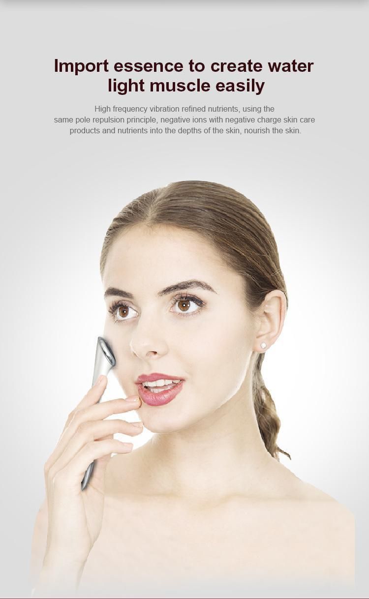 Warm Frequency Skin Lifting Tighten Eye Skin Wrinkle Removal Ion Massager