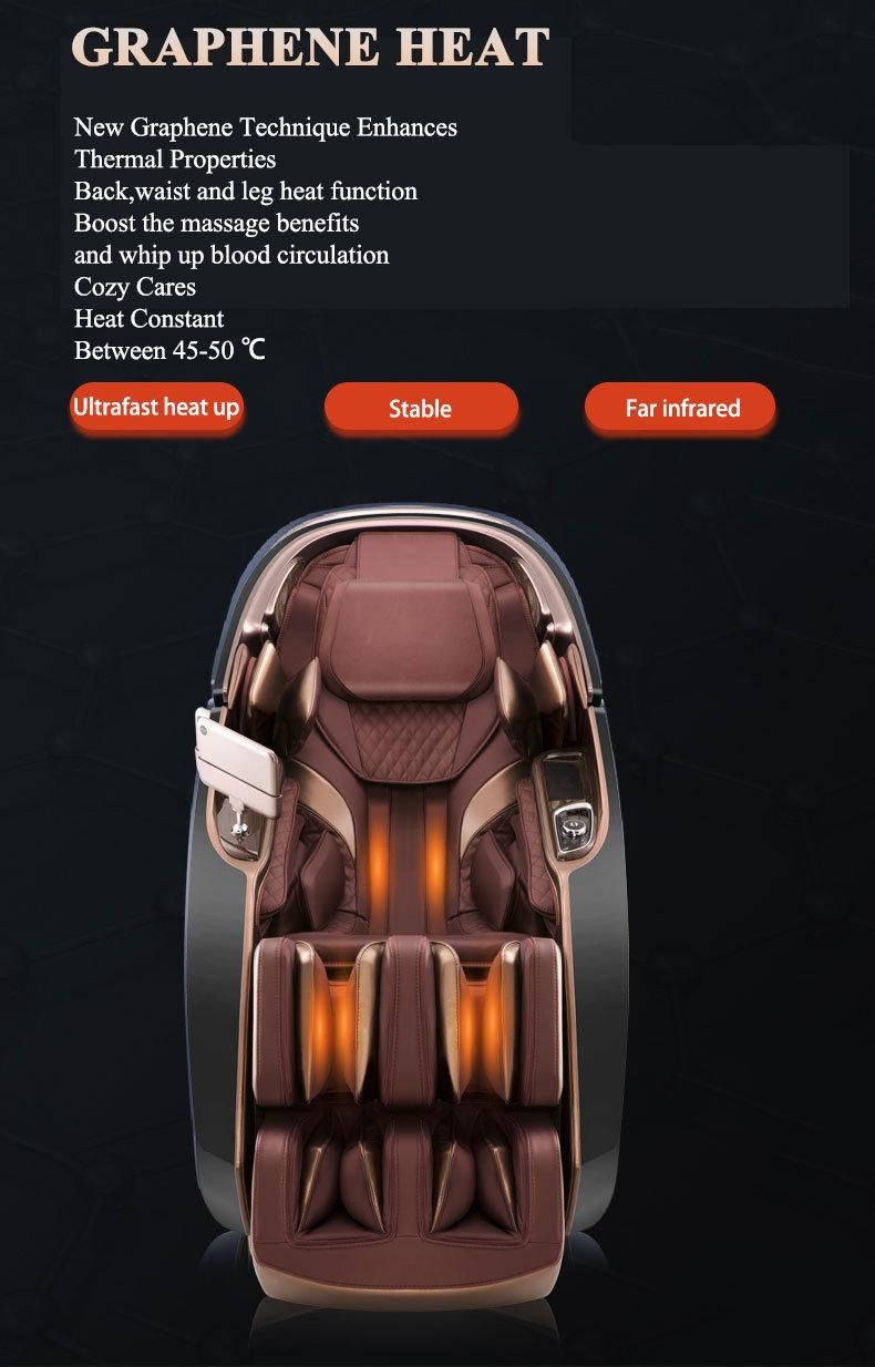 Full Body Capsule Design Heating Bluetooth Music 4D Massage Chair