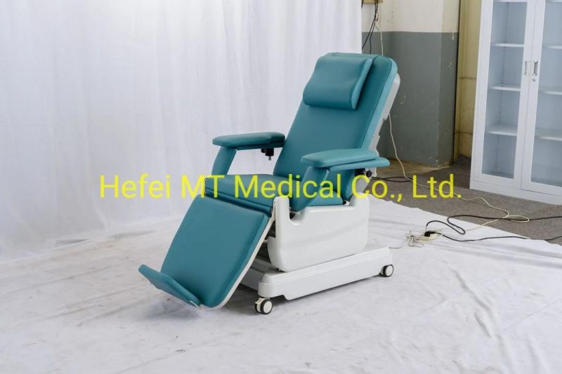 Mt Medical High Quality Electric Operating Motor Blood Donation Chair with Armrest and Hand Control