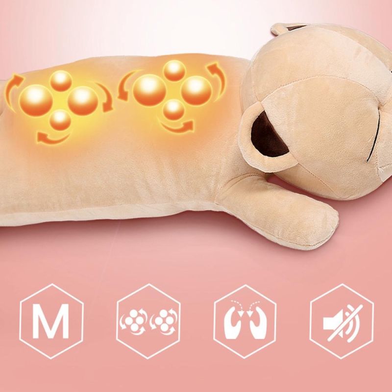 Electric Car and Home Cute Animal Bear Shiatsu Kneeding Back Neck Massage Pillow with Heat