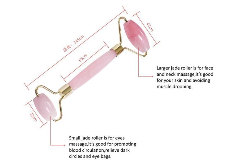 Custom Logo Crystal Jade Face Roller with Box