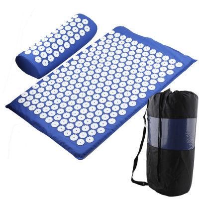 HIPS Lotus Spikes Massage Linen Coconut Acupressure Mat and Pillow Set