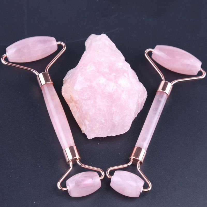 Natural Crystal Quartz Massager with Healing Stone for Facial Beauty