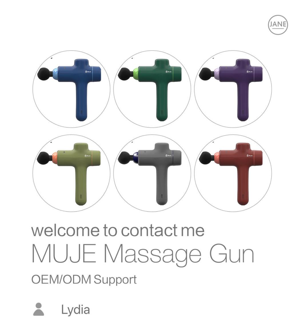 OEM Support Muscle Recovery Fascial Massage Gun with LCD Touch Screen