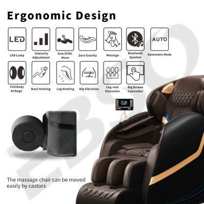 Wholesale Big LCD Touch Screen Calf Warm Airbags Zero Gravity Massage Chair