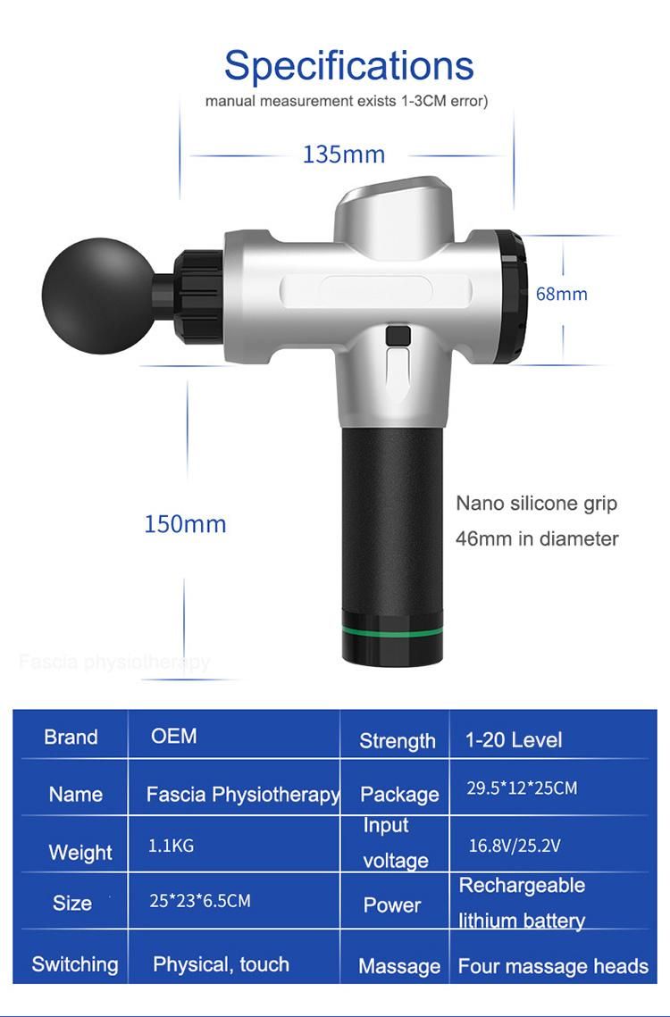 24V Deep Tissue Percussion Massage Gun for Full Body Muscle Recovery Vibration Massage