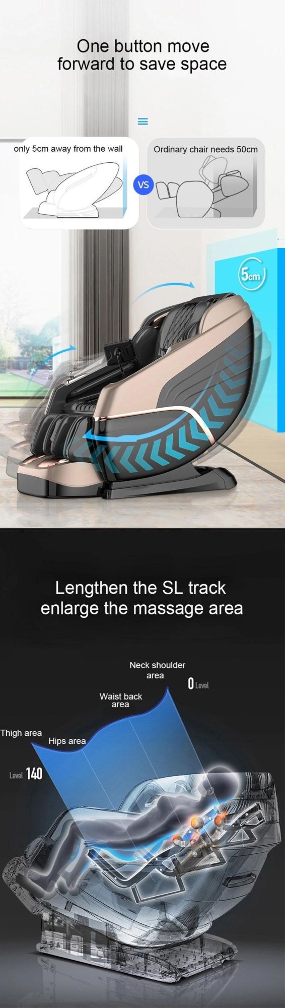 2022 New AI Voice Control SL Super Long Track Massage Full Body Type Body Care