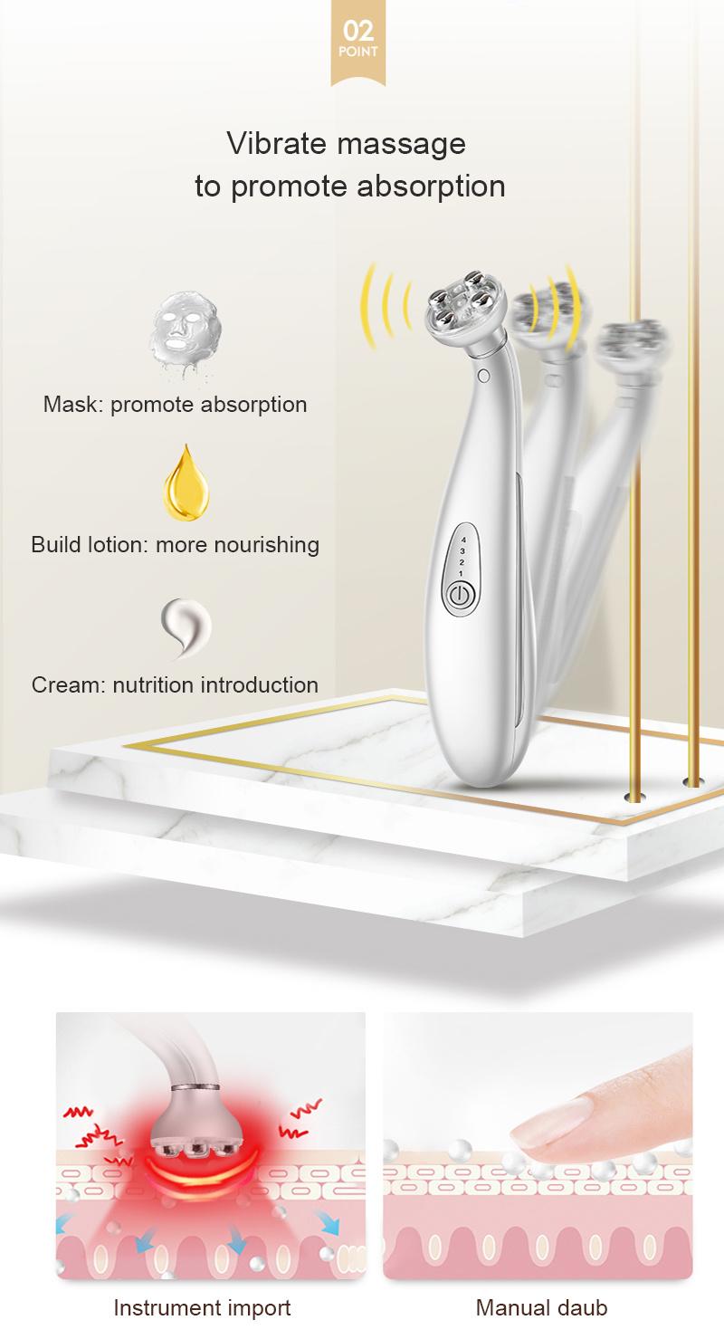 Face Roller Massager for Face Eyes Cheeks Forehead Radio Frequency Ice Sculpture Instrument Desktop