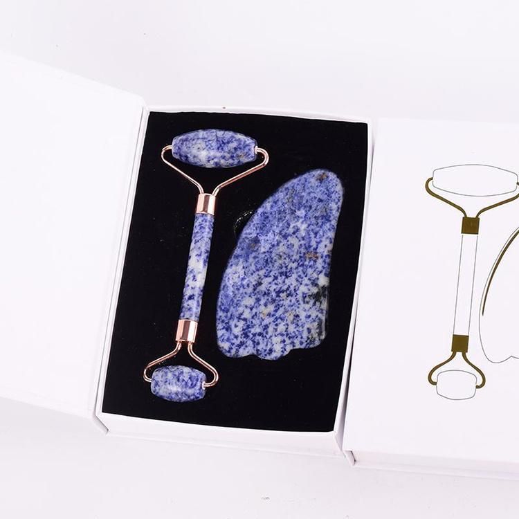 The Best Selling Facial Massage Blue Sodalite Stone Massage Set and Jade Roller Facial Massager