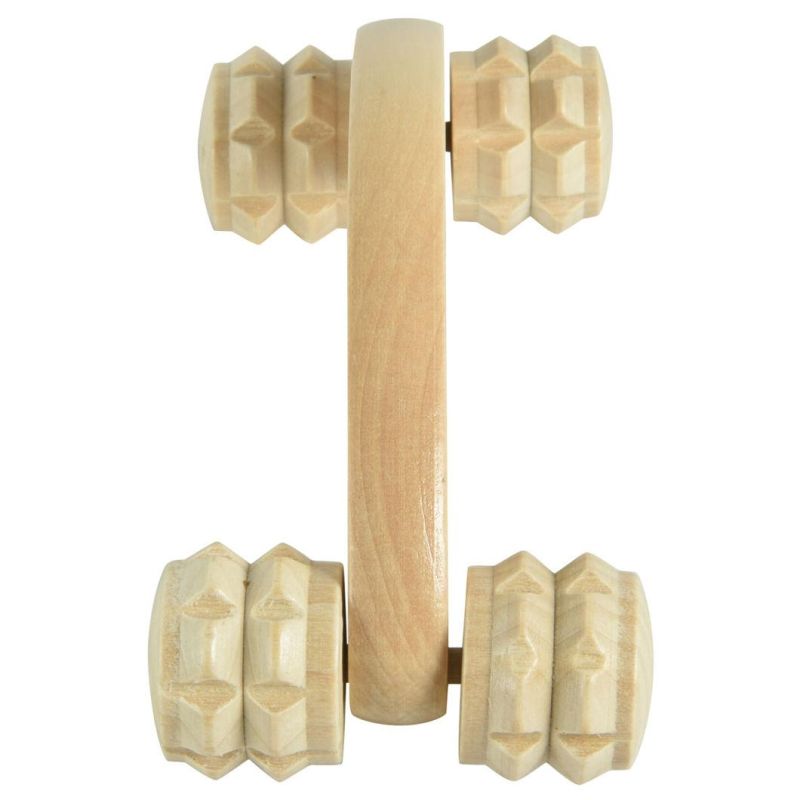 4 Wheel Body Cellulite Massager Hand Roller Wooden Body Massager