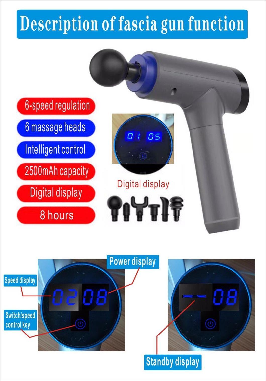 2020 New Brushless Motor Amazon/Ebay/Health Care/6 Heads Massager/Massage Gun