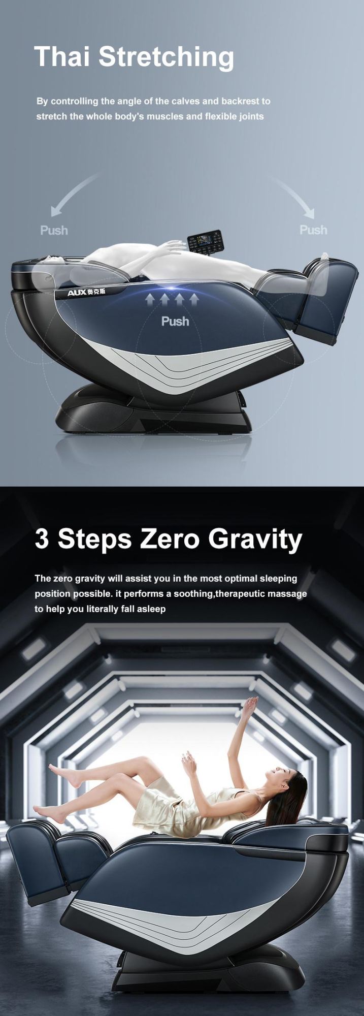 OEM ODM Zero Gravity Relaxing Chaise Massage 3D Full Body Luxury Massager Chairs Automatic Voice Control Armchair 4D Massage Chair