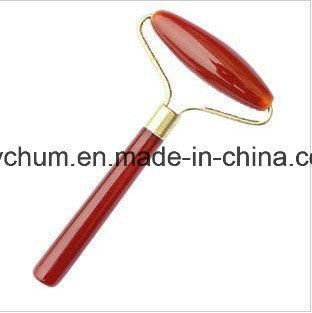 Custom Logo Natural Facial Beauty Massage Tool Jade Roller Face Thin Massager