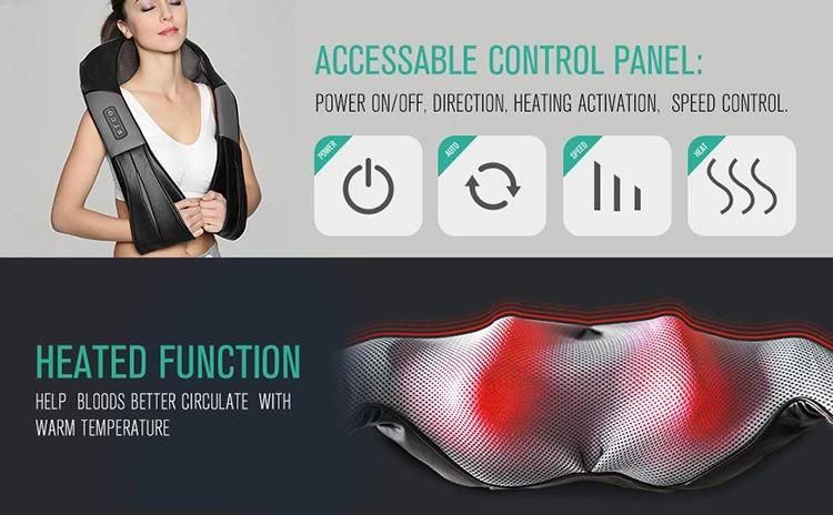 Four-Key Kneading Shawl Massage Cervical Vertebra Multi-Functional Heating Shoulder Neck Massage