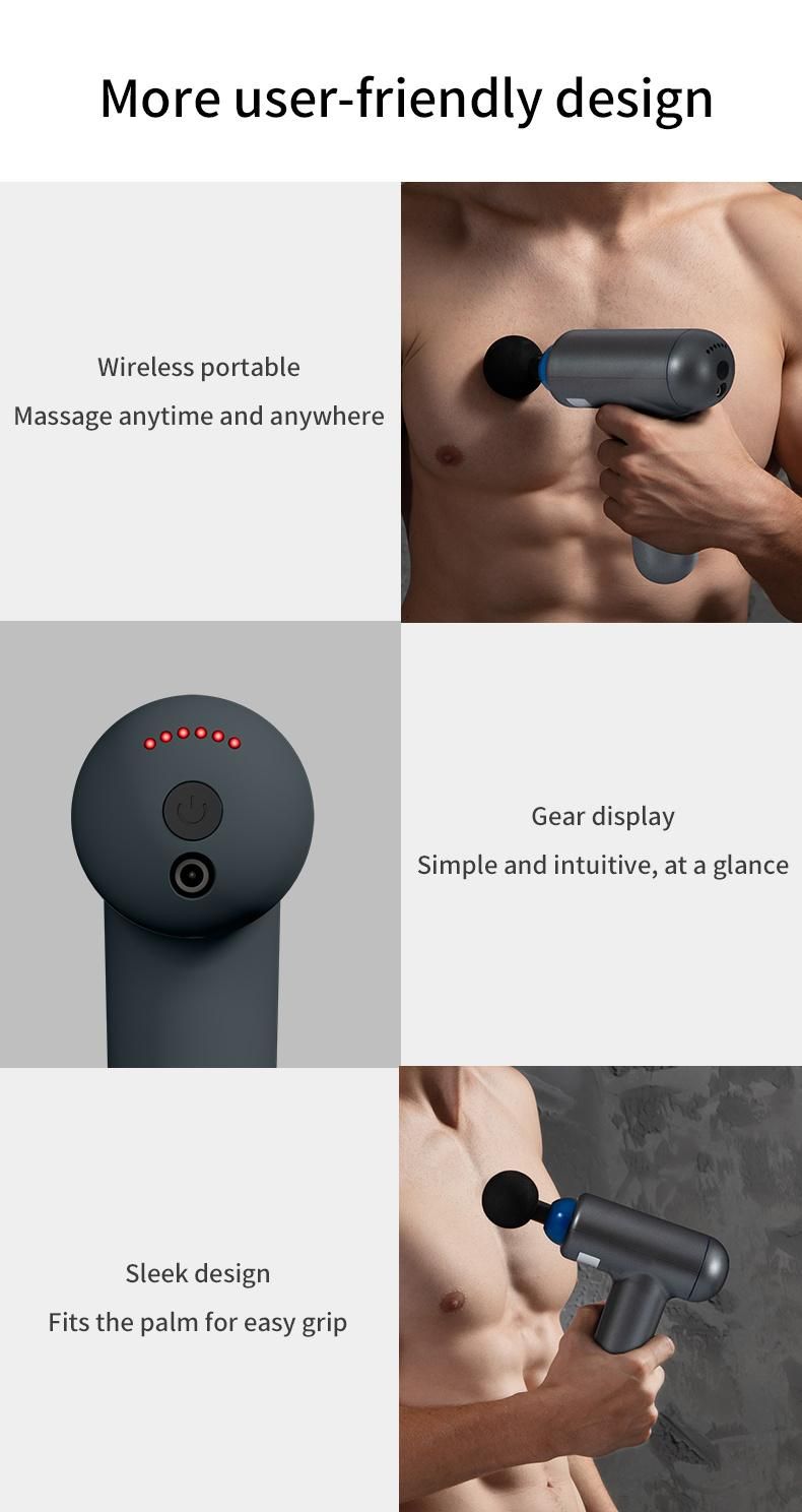 Mini Fascia Gun Percussion Muscle Auto Speed Massage Gun