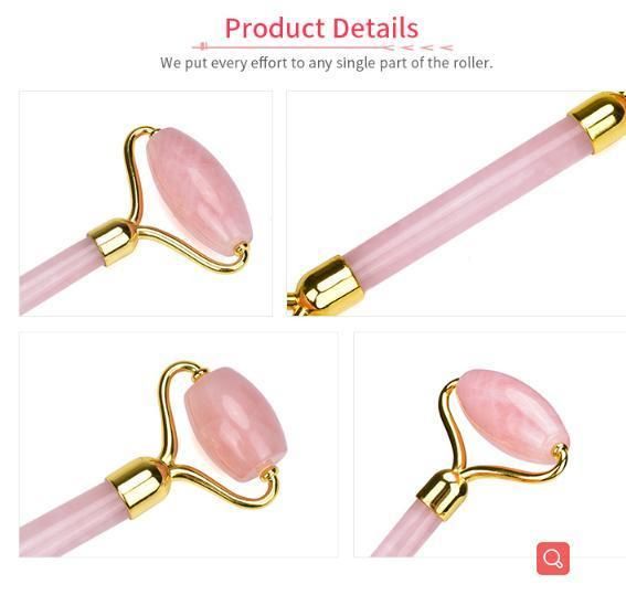 Best Selling Mini Stone Nephrite Natural Quartz Pink Anti Aging Massager Crystal Rose Jade Face Roller