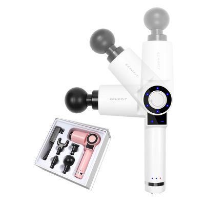 Wireless Foldable Body Massage Gun 6 Speeds 4 Attachments Mini Portable Fascia Gun