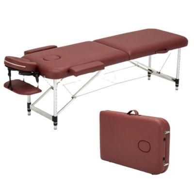 Adjustable Height up-Holstered Portable Folding Beds Beauty Massage Table