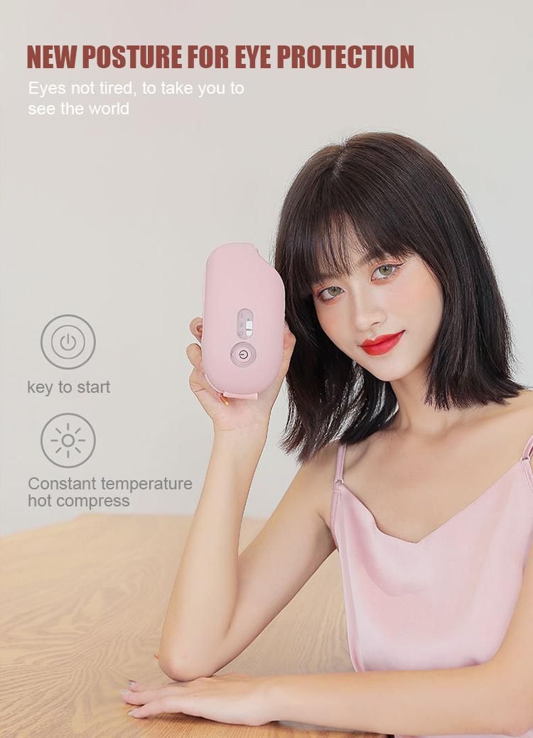 Vibrating Warm Heated Air Pressure Wireless Vibrative Eye Massager