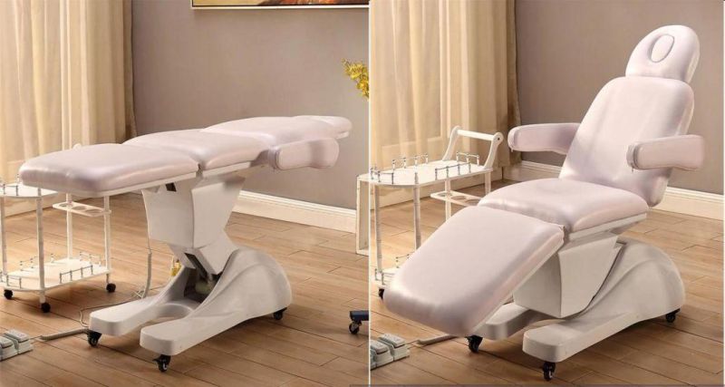 Hochey Medical Cosmetic Surgery Beauty Salon Equipment 4 Motors Electric Facial Bed Clinic Beauty Salon Bed for Clinic