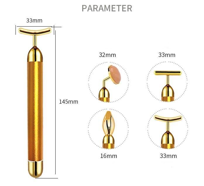 Wholesale 4 in 1 Gold Beauty Care Massage Bar for Eyes Electric Jade Roller Beauty Bar