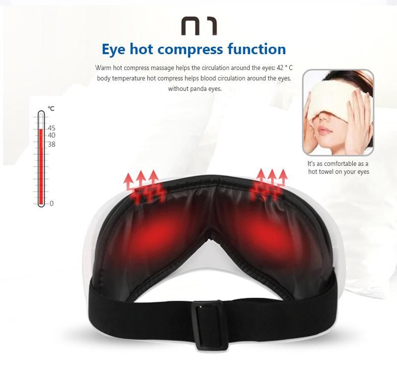 OEM Wireless Eye Massager Music Vibration Smart Eye Massager Glasses