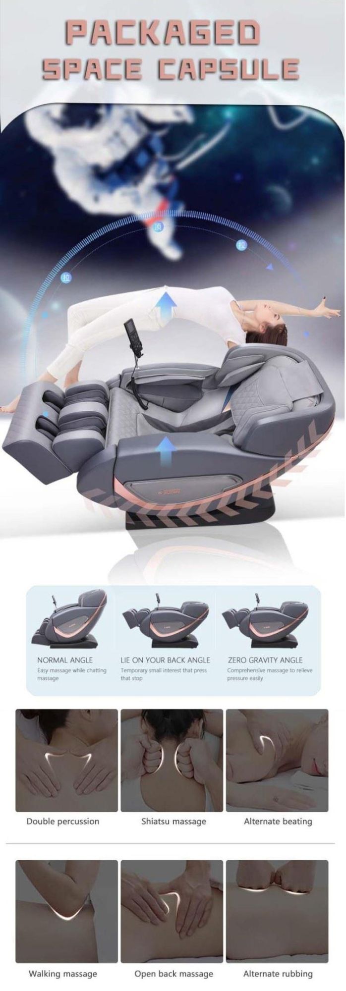 Intensity Adjustable Full Body Electric Shiatsu Best Massage Deluxe Sofa Massage Chair 4D Zero Gravity Massage Chair