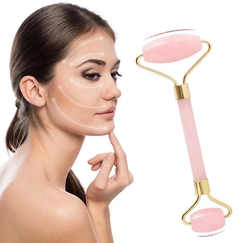 Rose Quartz Jade Roller Massager Anniversary Gift