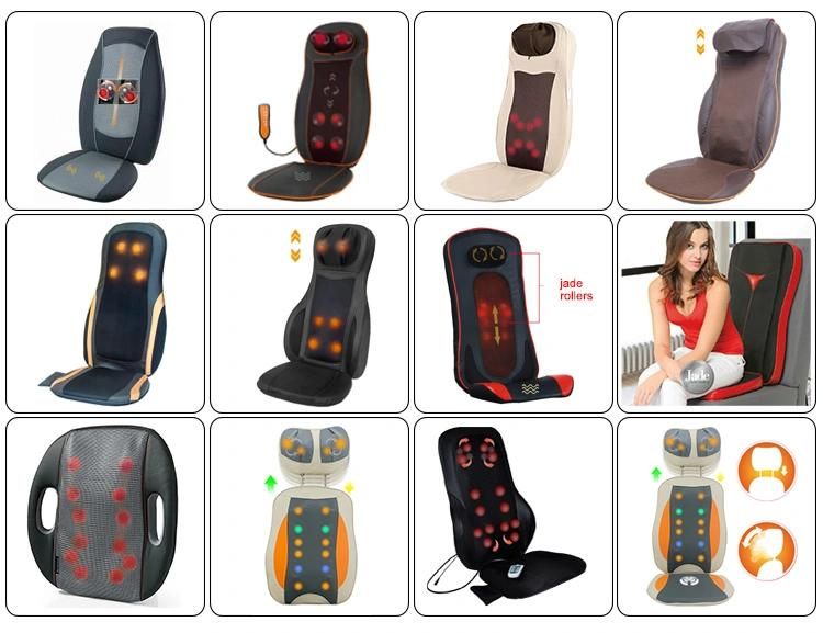 Deluxe  Compression 3D Shiatsu Tapping Kneading Electric Neck Shoulder Back and Buttocks Massage Cushion with Airbags