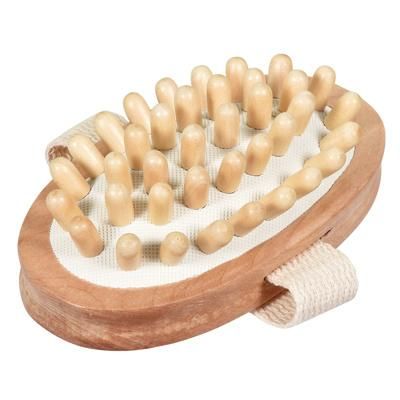 Round Shape Wooden Massager with Plastic DOT and Belt