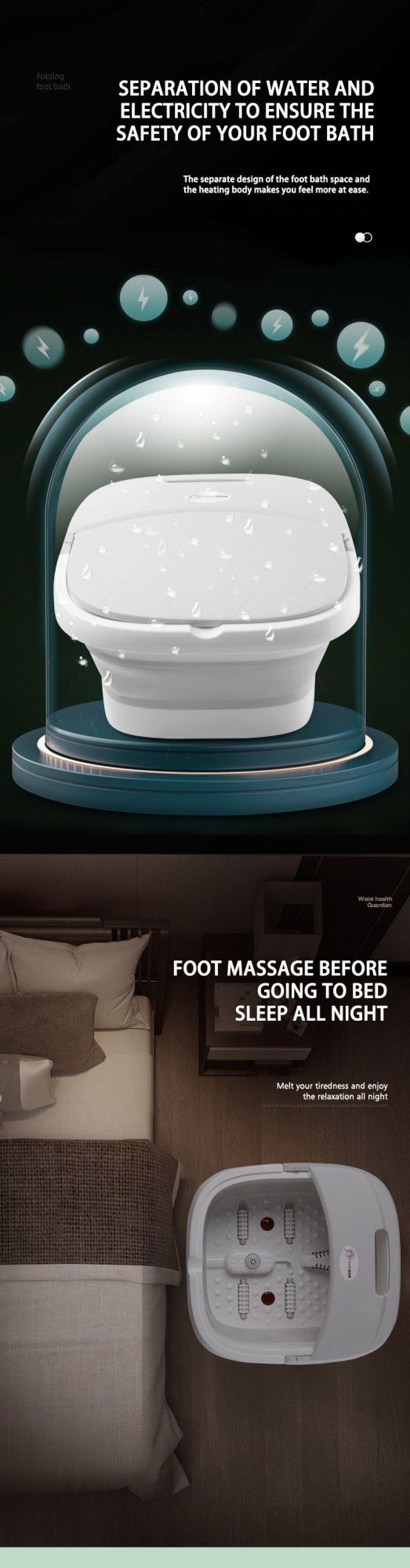 Cm2803 Foldable Foot SPA Bath