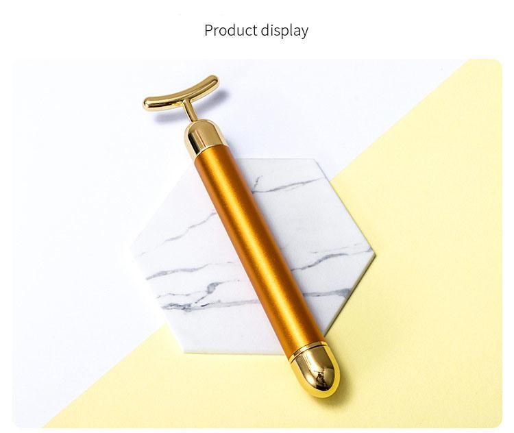 Beauty Products for Women Facial Slimming Face Gold Vibration 24K Facial Mini Massage Beauty Stick Roller