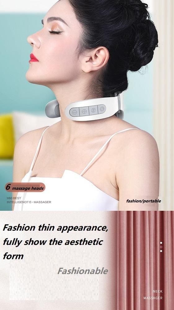 60c 2022 Fashion Massage Instrument Cervical Spine Wireless Smart Home Office Neck Massager