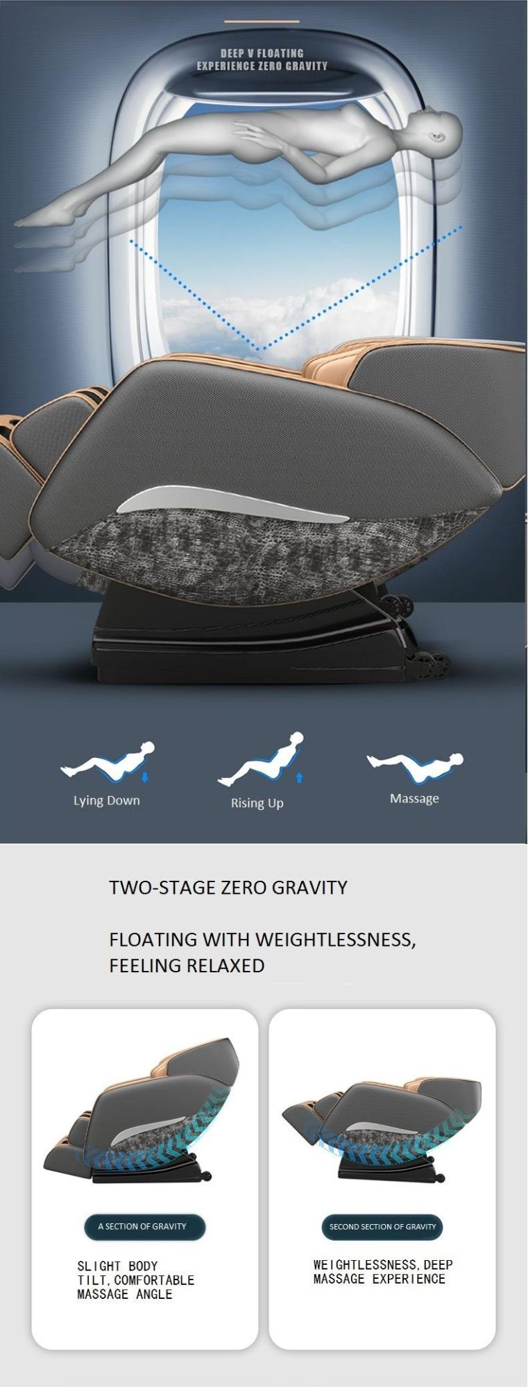 Multi-Function Portable Massager Electric High End 3D Zero Gravity Innovative Massage Chair