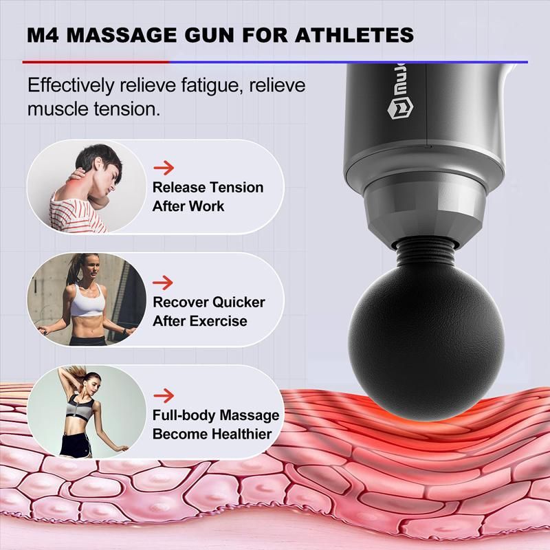 Gym Cordless Portable Deep Tissue Fascia Muscle Body Massager Gun