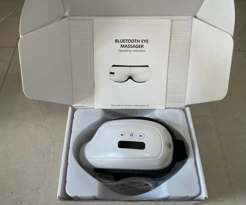 High Frequency Vibrating Warm Heated Air Pressure Wireless Vibrative Eye Massager with Music Eye Massager