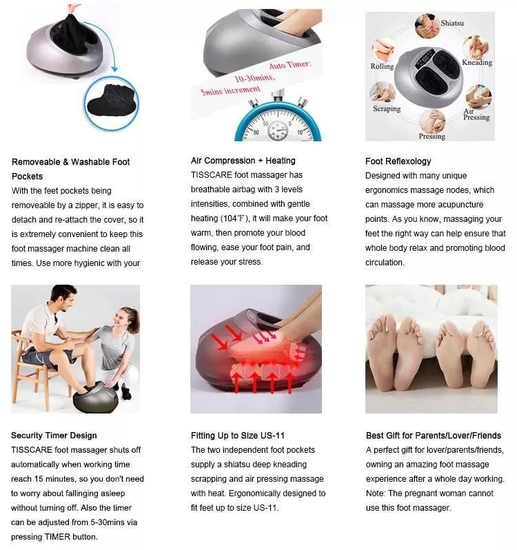 ISO CE Air Pressure Knee Massager Electric Shoes Foot Massage Machine ODM