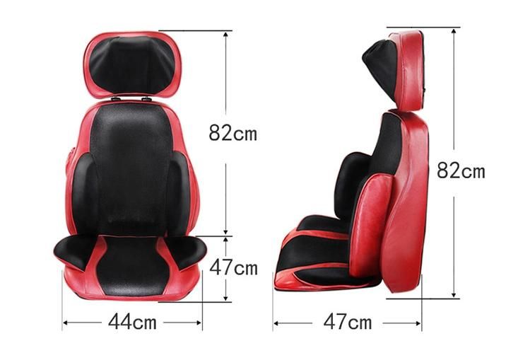 Luxury Electric 3D Shiatsu Kneading Neck Back and Buttocks Massage Cushion for Chair with Airbags