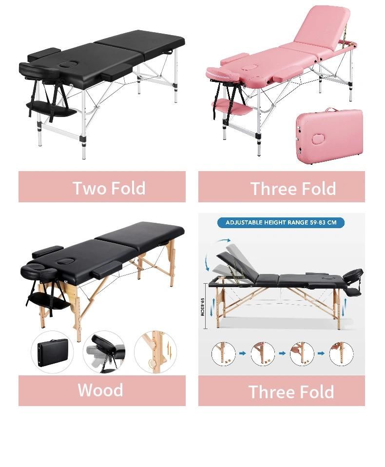 Aluminum Portable Therapy Massage Table with Carry Case