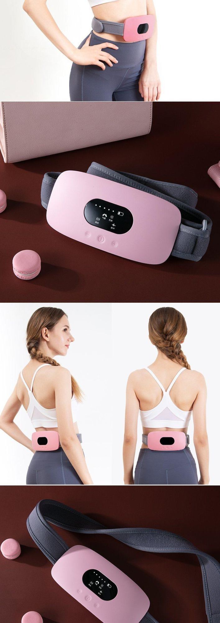 Hezheng Electric Shiatsu Vibrating Heating Weight Loss Slimming Belt Belly Massager