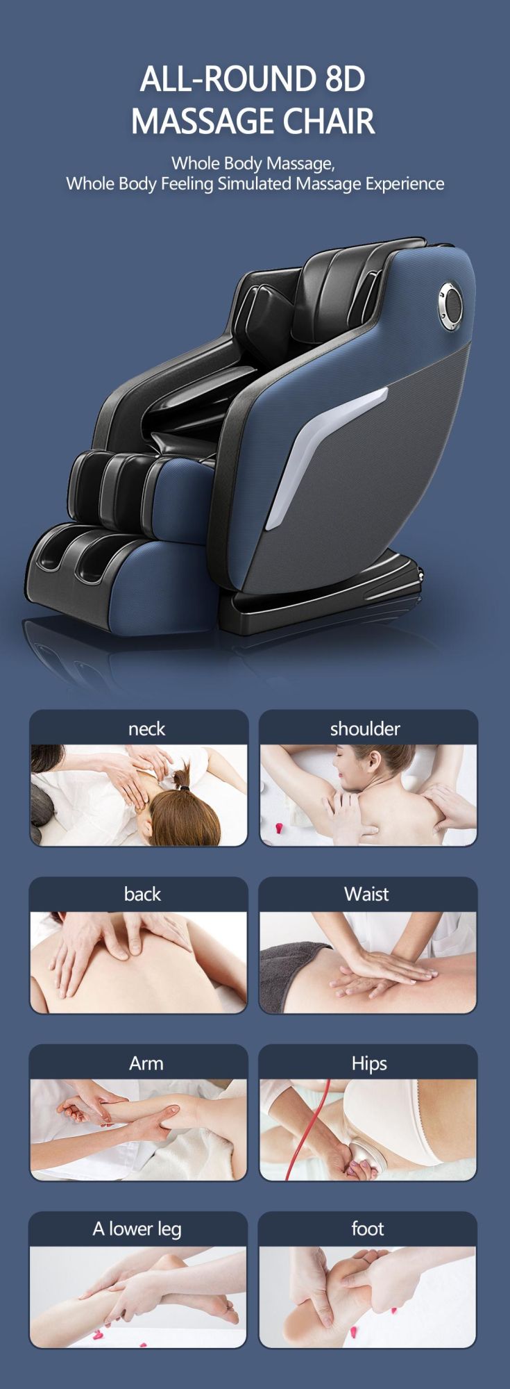 New Products Cheap Luxury 3D Zero Gravity Full Body Massage Chair