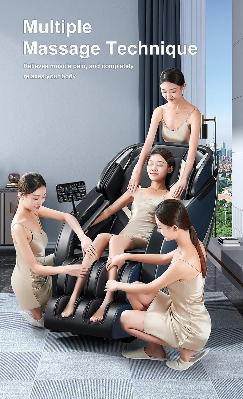 OEM ODM Zero Gravity Relaxing Chaise Massage 3D Full Body Luxury Massager Chairs Automatic Voice Control Armchair 4D Massage Chair