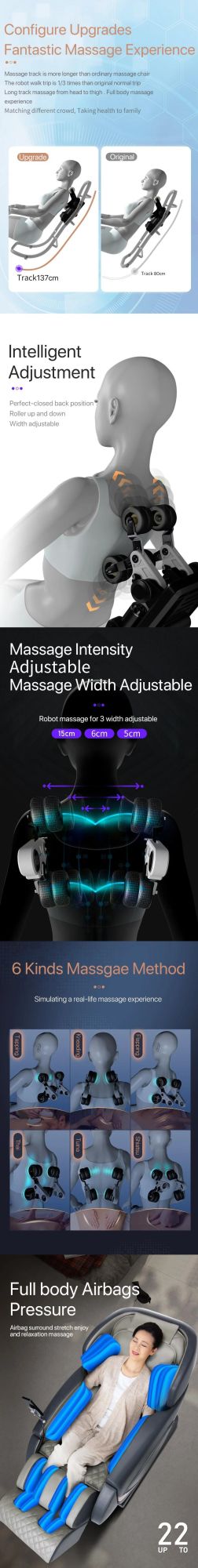 Best New Korea SL Track Massage Chair Electric Full Body Shiatsu Recliner