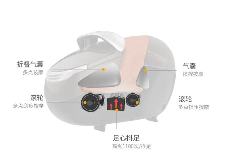 Healthcare Electric Heating Shaking Tapping Foot Massager