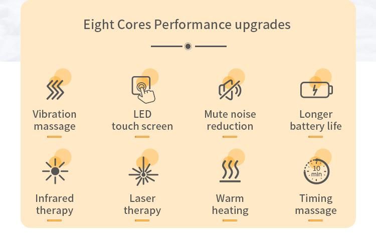 Electric Smart Lnfrared Physiotherapy Massager Products Vibration Heating Knee Massager with LED Touch Screen