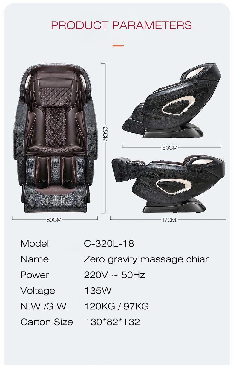 Electric Intelligent Full Body Massage Chair with Multi-Function 3D Zero Gravity