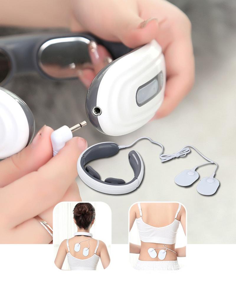 Neck Massager Cervical Vertebra Massager Electric Neck Protector Pulse Cervical Vertebra Massager 6 Kinds of Massage Modes 9 Levels of Massage Intensity