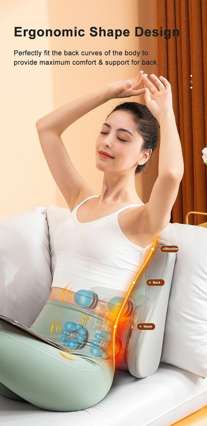 Fangao High Quality Body Relax Electronic Massage Cushion for Home