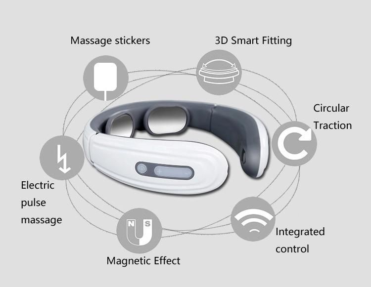 Smart Mini Electric Wireless 360 Infrared Physiotherapy Intelligent Neck Massager for Neck